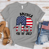 Women's Independence Day T Shirt round Neck Short Sleeve T-shirt Women's Top
