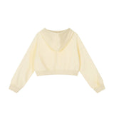 Women Hoodie Cropped Hoodie Casual Women Autumn Long Sleeve Hood Coat