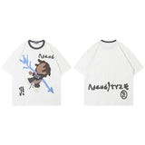 Men T Shirt Printed Short Sleeve T-shirt for Men and Women Hip Hop Couple