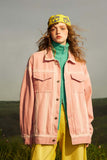 Unisex Jacket Autumn Two-Dimensional Washed Coat Women's Clothing