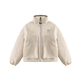 Unisex Jacket Winter Minimalist Large Pocket Bread Coat for Women