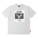 Men T Shirt Hip Hop Print Short Sleeve T-shirt Men and Women All-Matching Cotton