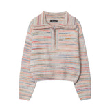Women Sweater Short Sweater Girls' Autumn Casual Long-Sleeved Sweater