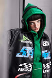 Unisex Jacket Autumn Motorcycle Printing Leather Coat