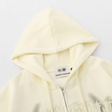 Men Hoodie Spider Print Hooded Cardigan Sweater Two-Way Zipper Jacket