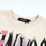 Men Hoodie Cartoon Graffiti round Neck Sweater