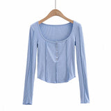 Women T-Shirt Top T-shirt Women's Design Patchwork Base Long Sleeve