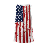 National Flag Day T Shirts Vest Female Loose Sleeveless T-shirt Independence Day