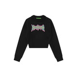 Women Sweater Embroidery Short Sweater Women's Casual round Neck Sweater
