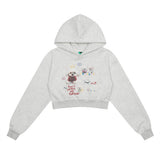 Women Hoodie Cropped Hoodie Women's Spring Casual Long-Sleeved Hoodie