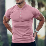 Men T Shirt Summer Men's Cotton Short Sleeve T-shirt Polo Shirt