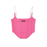 Women Camisole Elastic Curved Hem Backless Camisole