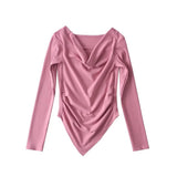 Women T-Shirt Long-Sleeved T-shirt Women's Bottoming Shirt Top