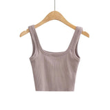 Women Camisole Summer Sling Square Collar Slimming Top