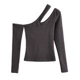 Women T-Shirt T-shirt Women's Autumn and Winter Design Sense Slim Long Sleeve Top