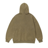 Men Hoodie Distressed Washed Hooded Sweater