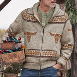 Men Sweater Men's Casual Printed Woolen Top