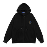 Men Hoodie Sweater Men's Spring and Autumn Loose Casual Hooded Zipper