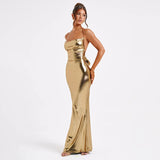 Women Dresses Sexy Backless Lace up Slim-Fit Sheath Dress