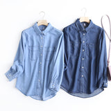 Women T-Shirt Spring and Autumn Loose Long Sleeve Casual Shirt Coat