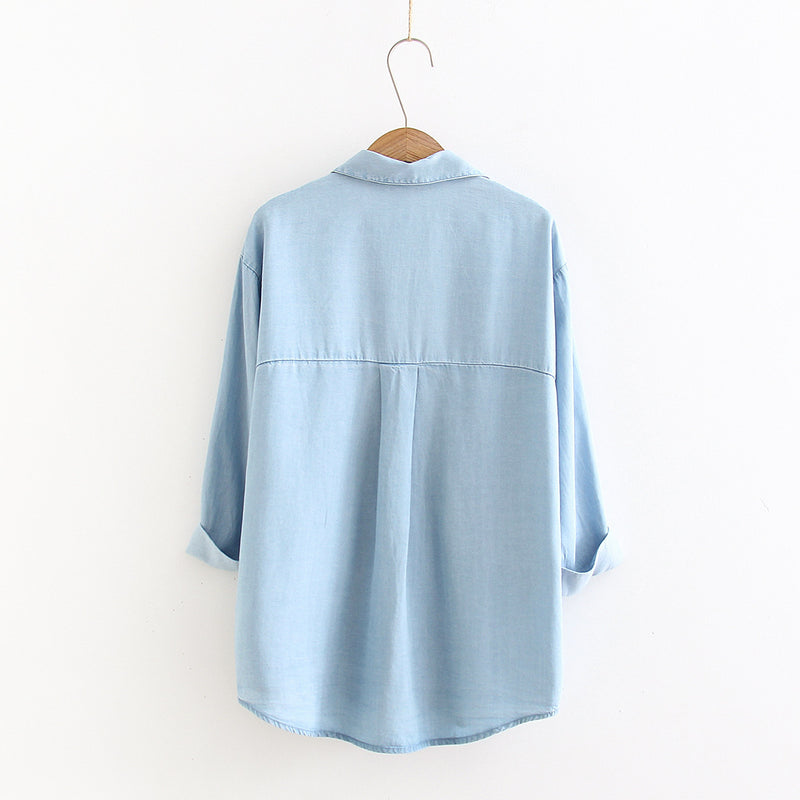 Women T-shirt Denim Shirt Women's Shirt