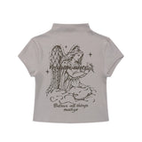 Women T-shirt Printed Short-Sleeved T-shirt Women's Summer