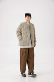 Unisex Hoodie Winter Plaid Cotton-Padded Coat