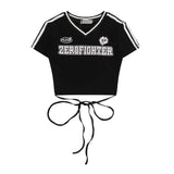 Women T-shirt Letter Printed Short T-shirt Women's Summer Casual