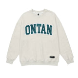 Men Hoodie Flocking Embroidered Letter Long Sleeve Sweater