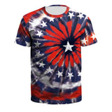National Flag Day T Shirts Spring/Summer Independence Day Men's Sportswear Short Sleeve Printing