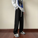Men Sweatpants Vintage Checkerboard Pants Loose Track Sweatpants