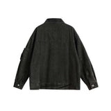 Unisex Jacket Autumn Pocket Decoration Denim Jacket Women's Clothing