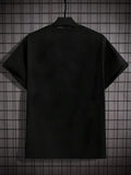 Loose Fit Men's Angel Print Drop Shoulde