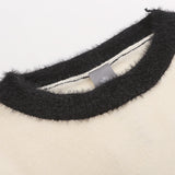 Women Sweater Girls' Casual Autumn Crew Neck Color Matching Long Sleeve