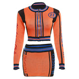 Women Co-Ord Set Fall Women's Clothing Casual Top Sexy Skirt Sets