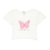 Women T-shirt Short T-shirt for Women Summer Midriff-Baring Top