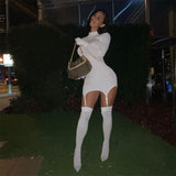 Women's Desses Long Sleeve Short Dress Fashionable Temperament Body Stocking Skirt for Women