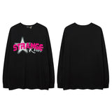 Men Long Sleeve Shirt Dark Graffiti Patch Long Sleeves T-shirt Men and Women Hip Hop