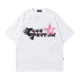 Men T Shirt Men's Clothing American Street Retro Casual Couple Short Sleeve T-shirt