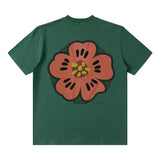 Men T Shirt Vintage Print Short Sleeves T-shirt Men and Women Old Summer Loose