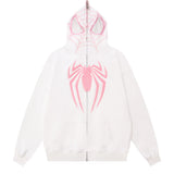 Men Hoodie Spider-Man Pull Head Masked Sweater Men's Autumn and Winter American Zipper Cardigan Outerwear
