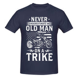 Vintage Never Underestimate An Old Man On A Trike T-Shirt