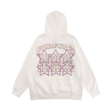 Men Hoodie Five-Pointed Star Printed Hoodie Autumn and Winter Loose Top Vibe