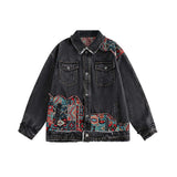 Unisex Jacket Fall Vintage Denim Jacket Women's Clothing