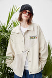Unisex Jacket Autumn Stitching Affixed Cloth Embroidered Jacket Women's Clothing