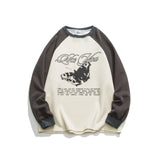 Unisex Sweatshirt Fall Contrast Color round Neck Sweatshirt