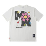 Men T Shirt Drop-Shoulder Sleeve Short Sleeve T-shirt Men and Women Street Loose