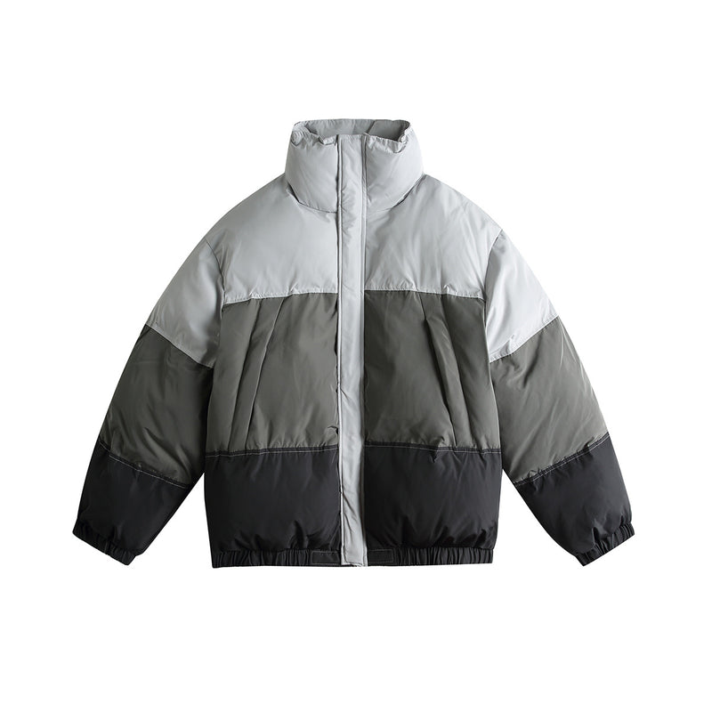 Unisex Sweater Winter Blue Black Color-Raising Bread Coat