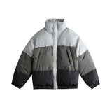 Unisex Sweater Winter Blue Black Color-Raising Bread Coat