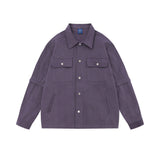 Men's Long Sleeved T Shirt Long Sleeve Shirt Men's Loose American Fashion Brand Spring and Summer Multi-Pocket Lapel Shirt